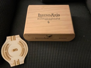 cigar box with design for top